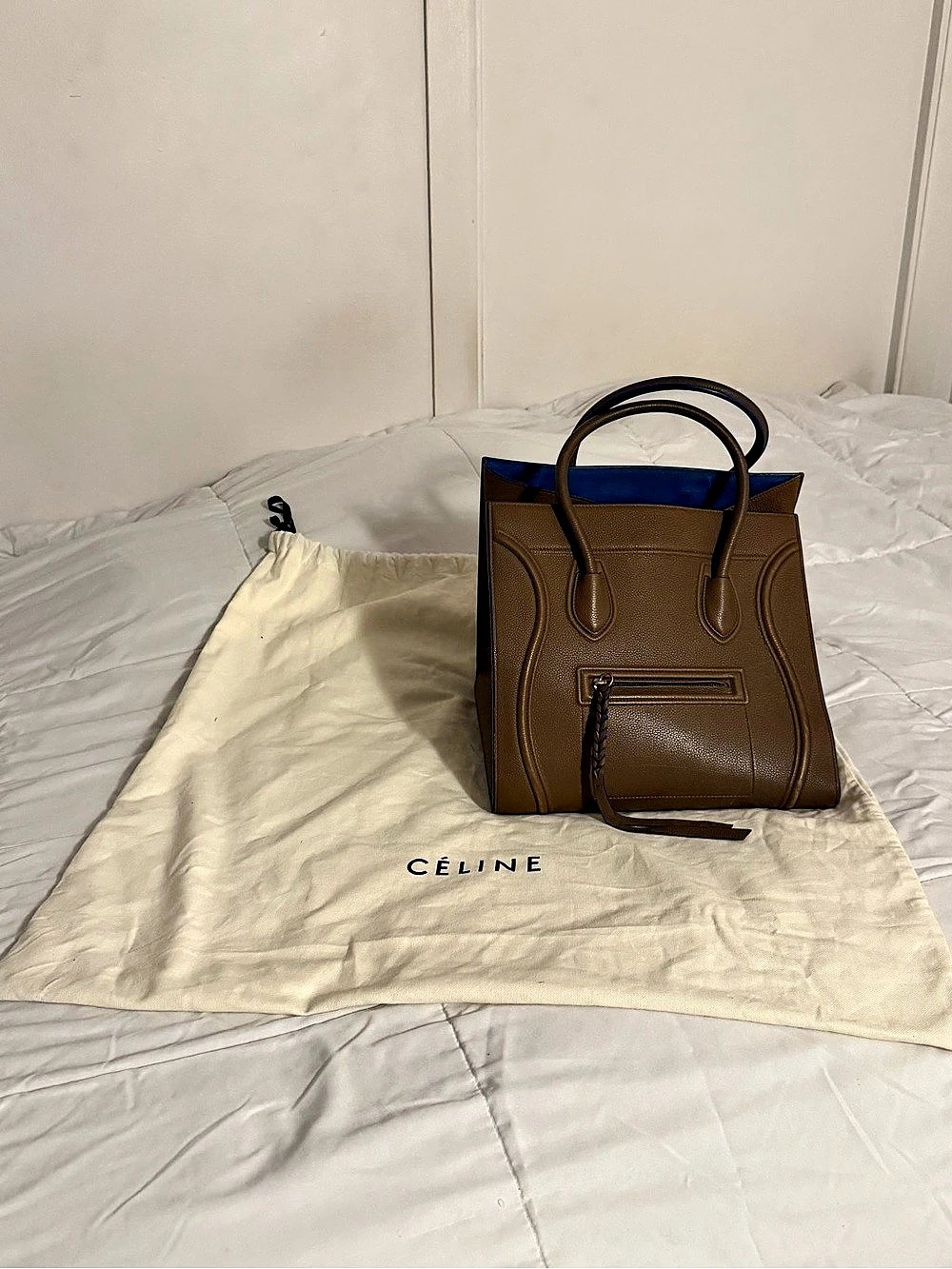 CÉLINE phantom Luggage Brown & Blue